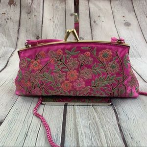 NWT Indeed Floral Embroidered Handbag